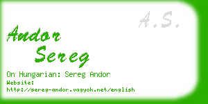 andor sereg business card